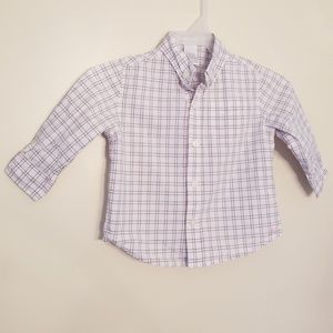 Janie & Jack check button down dress shirt w/ pock